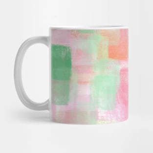 Chalk Block Background Design in Pinks and Greens Mug